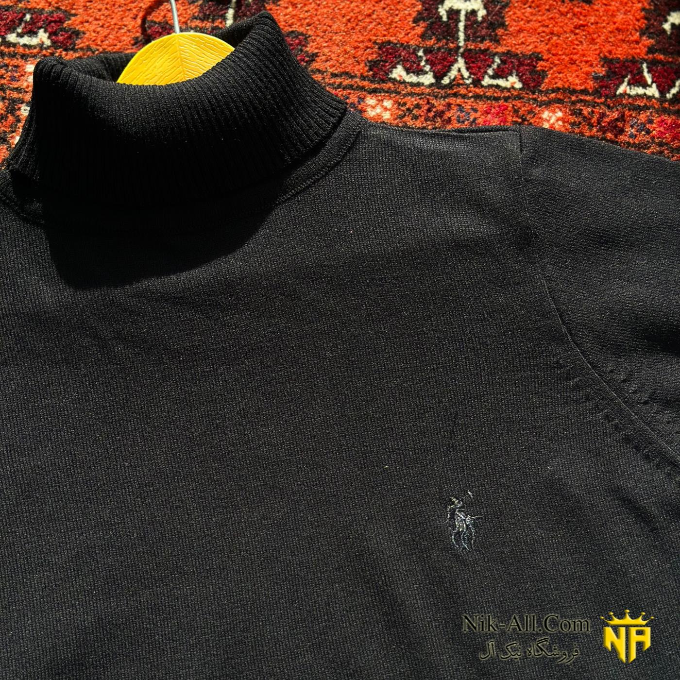 یقه اسکی مردانه مشکی 