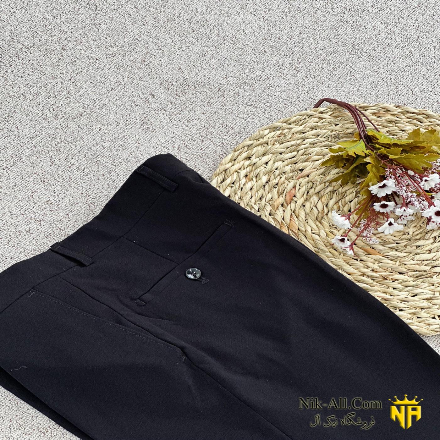 شلوار راسته مردانه مشکی