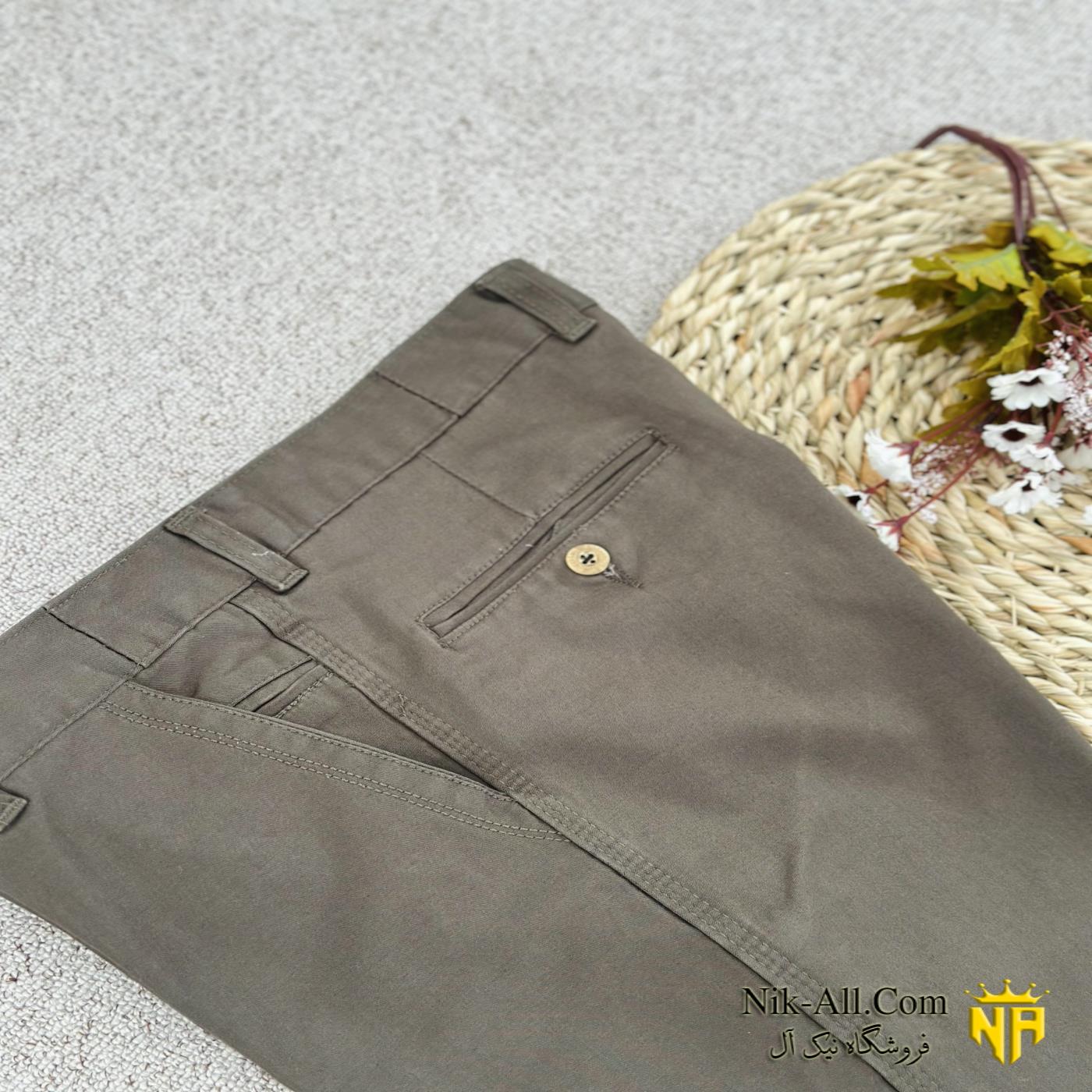 شلوار کتان مردانه سبز