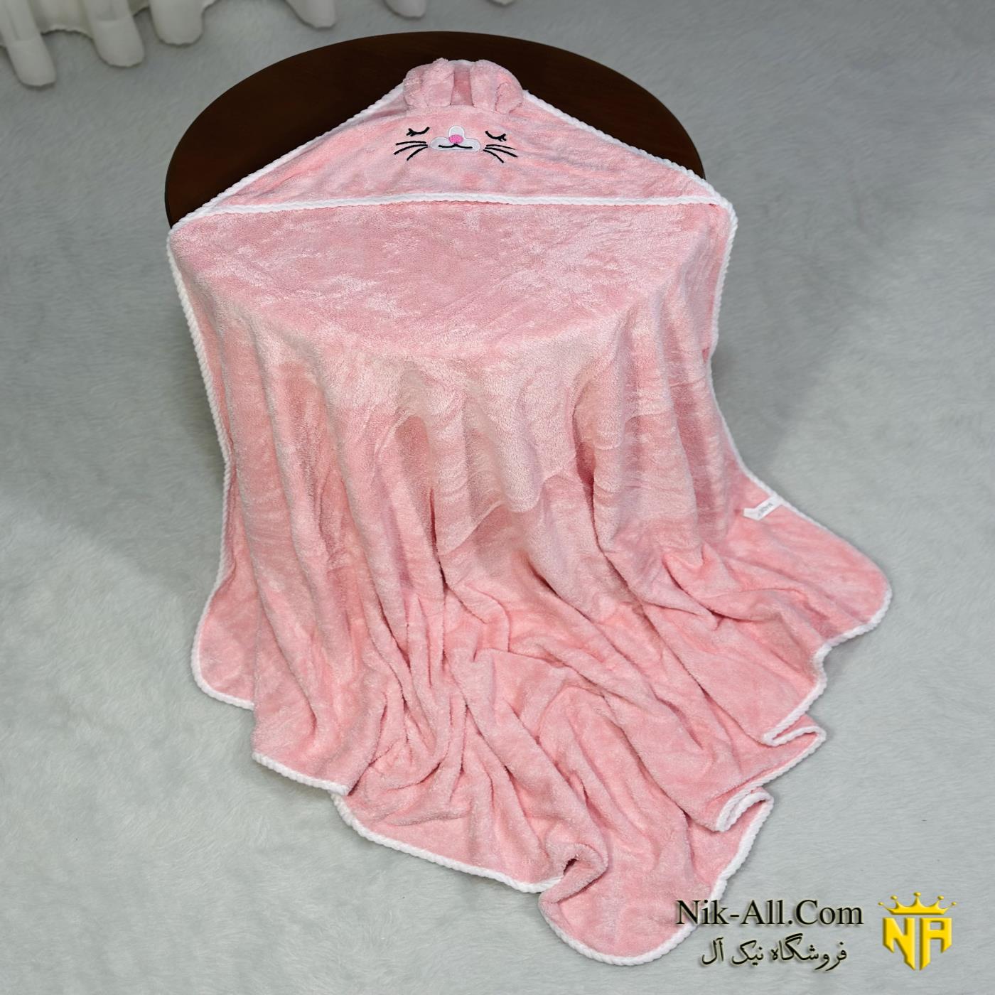 حوله نوزادی کلاه دار 