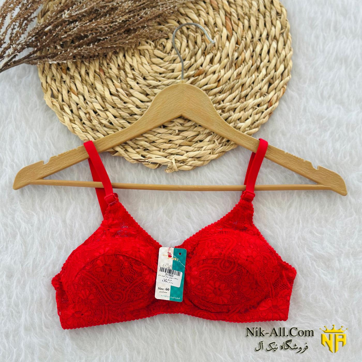 سوتین پددار توری سایز 60