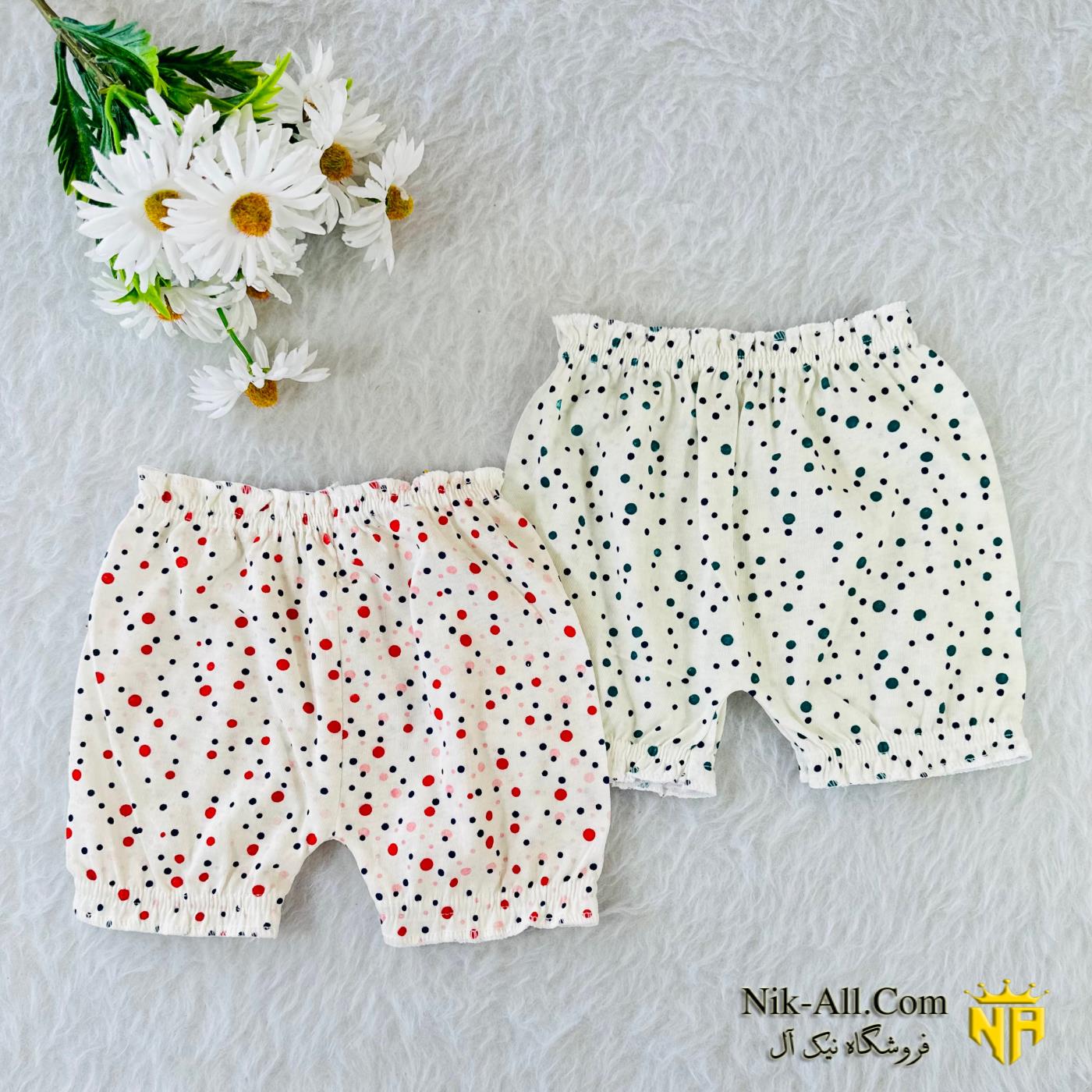 شورت دخترانه پادار توپی L