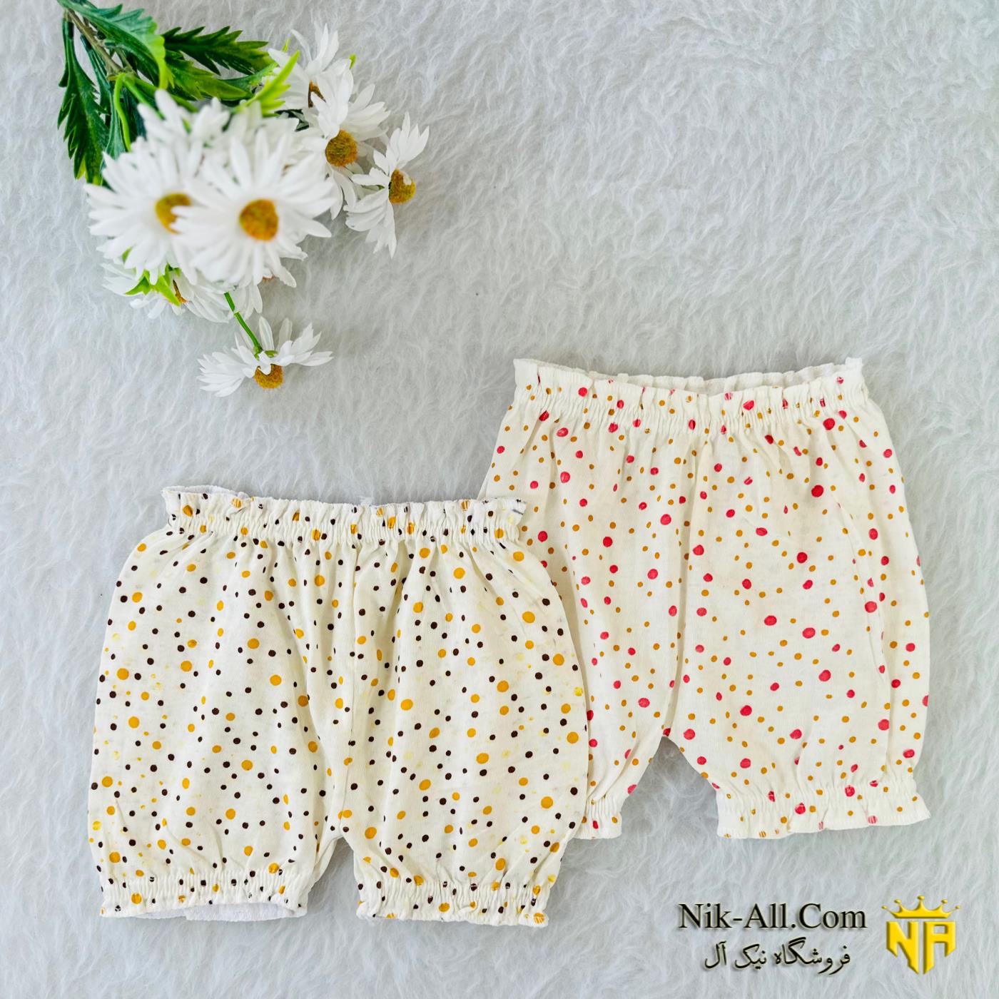 شورت دخترانه پادار توپی L