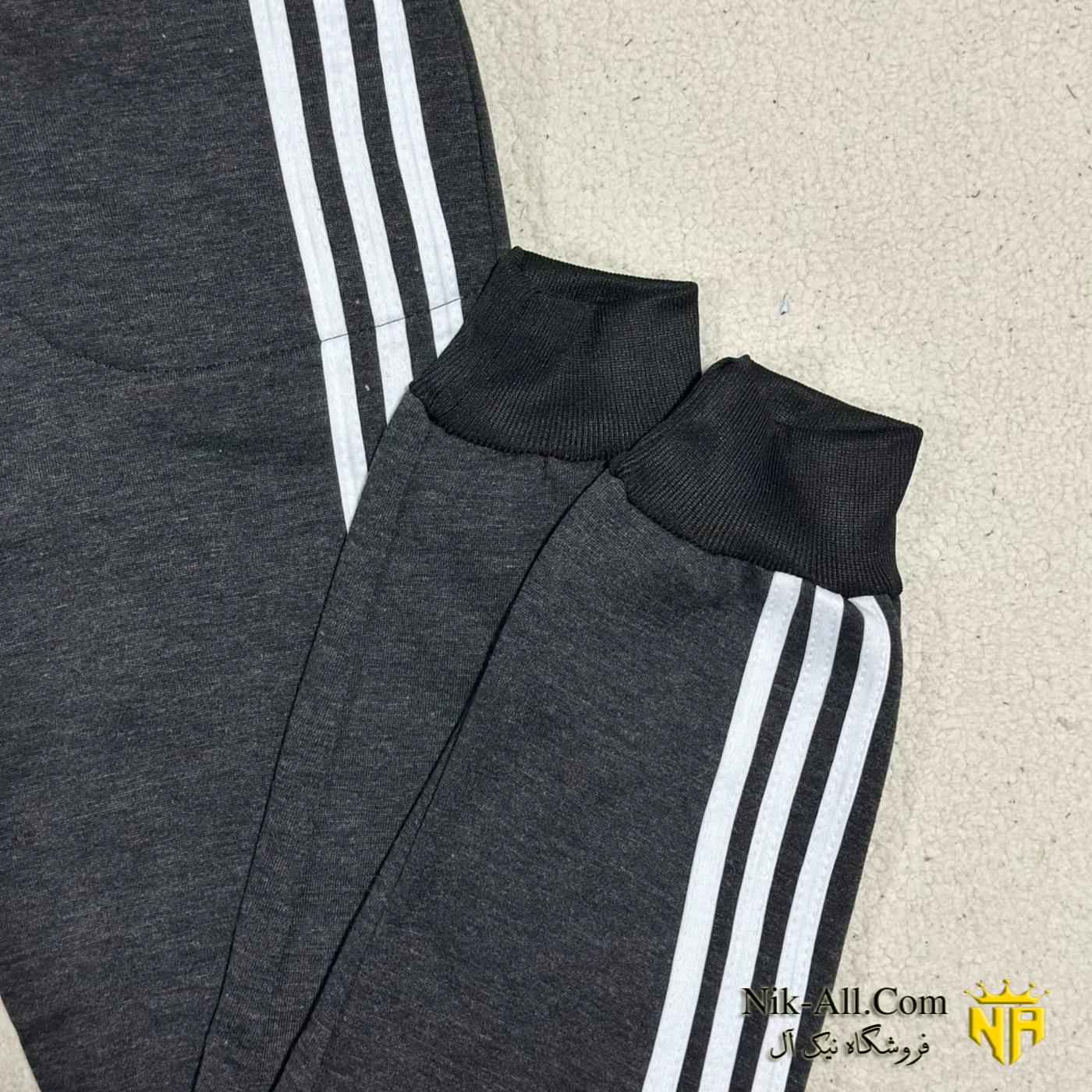 شلوار ملانژ آدیداس پسرانه ذغالی