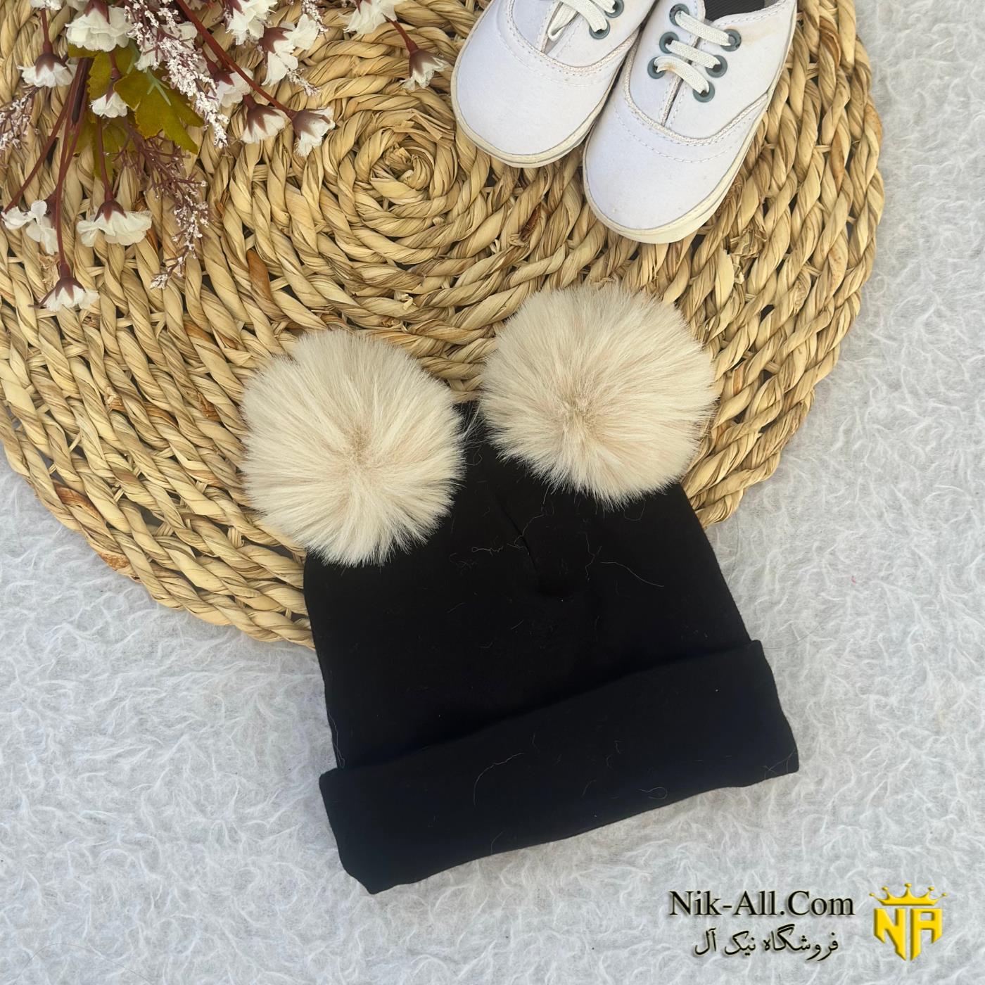 کلاه پوم دار بچگانه 