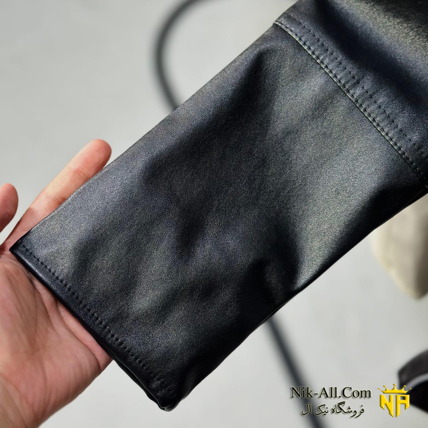 کت چرم زنانه مشکی 