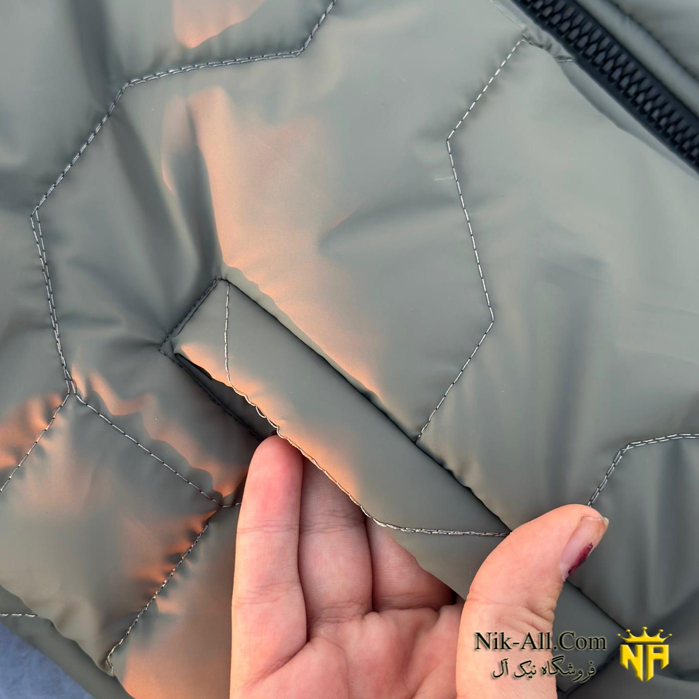 9028 کاپشن دوزیپ توسی تیره 