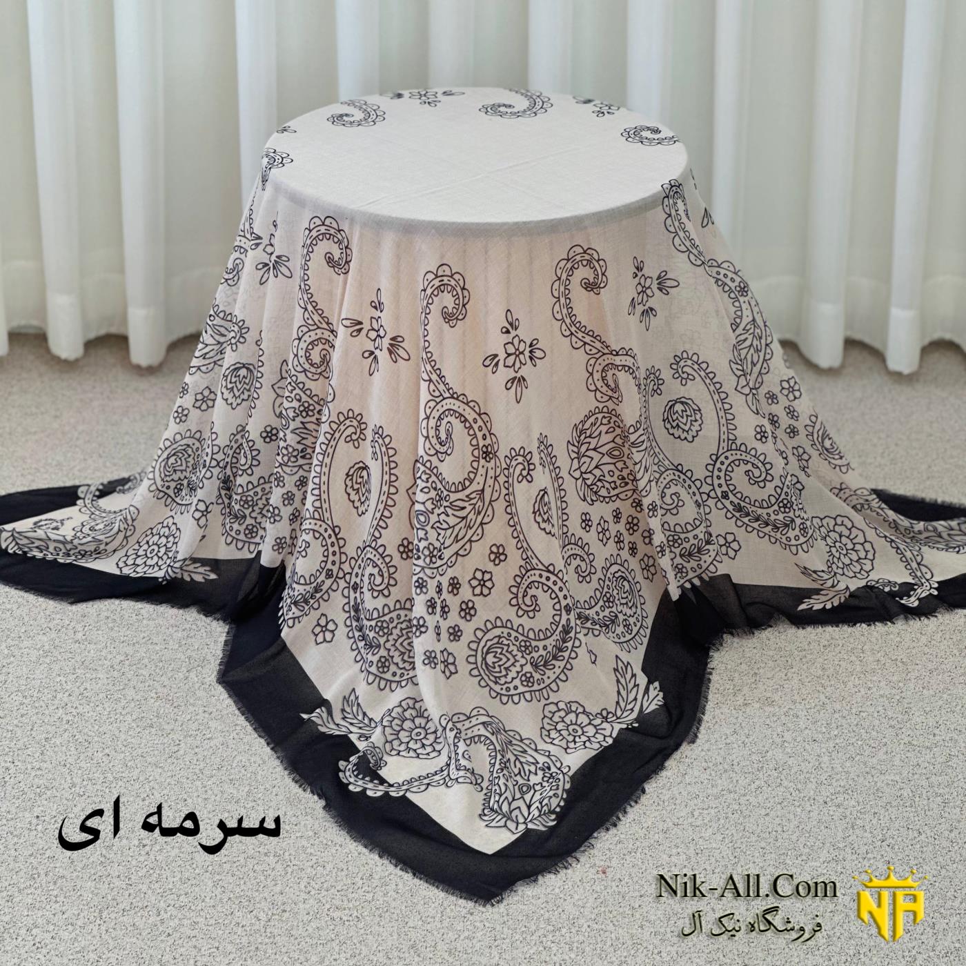 روسری ابریشمی طرح گل 380