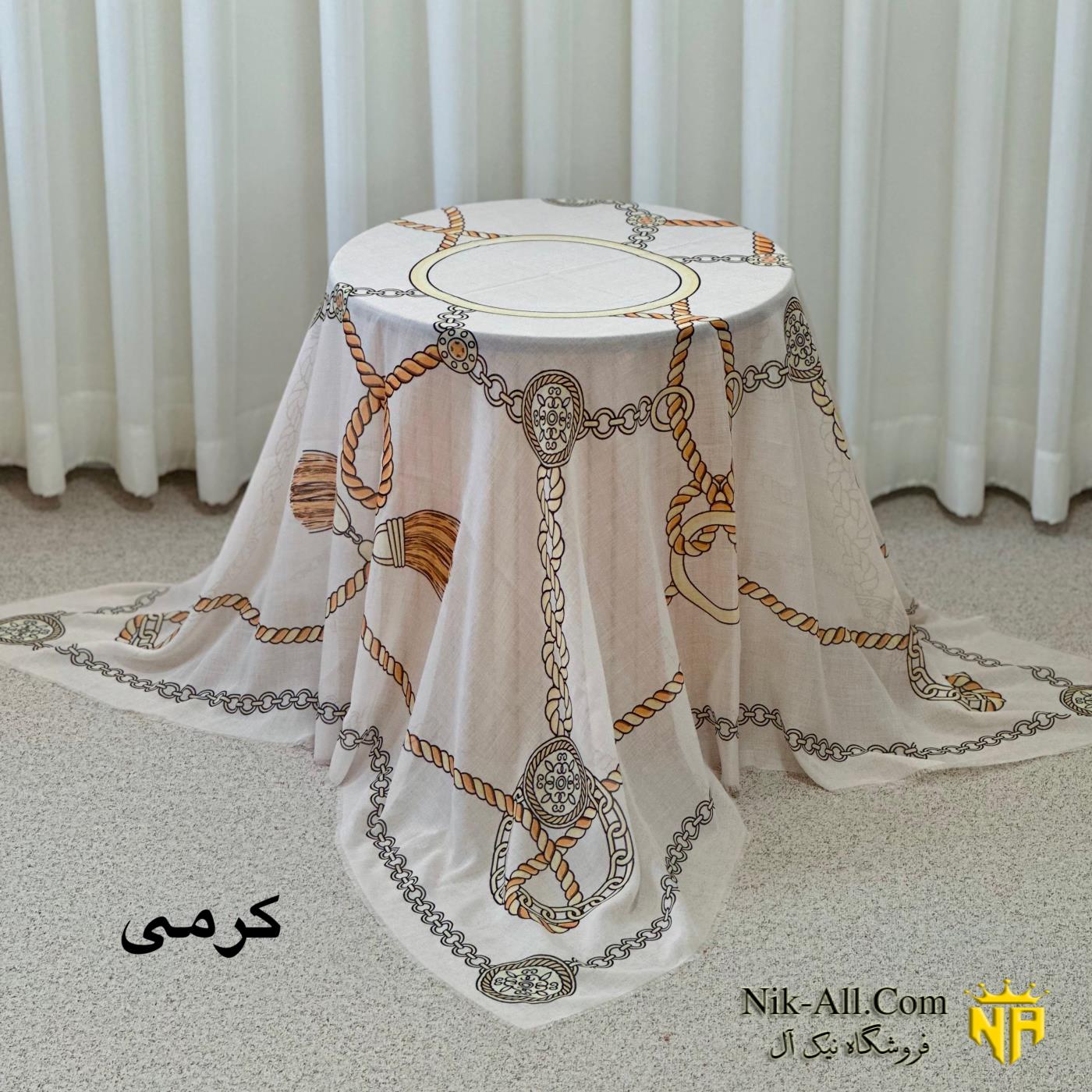 روسری ابریشمی طرح منگوله