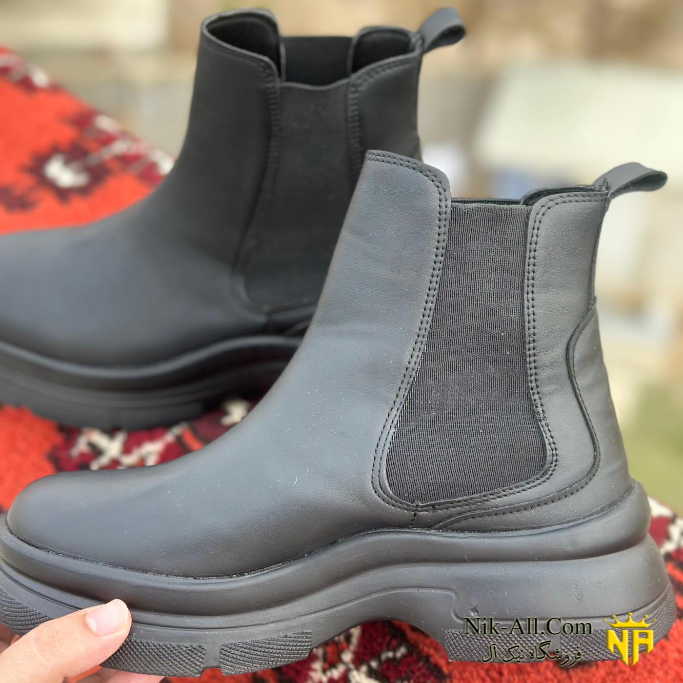 بوت زنانه مشکی ساقدار