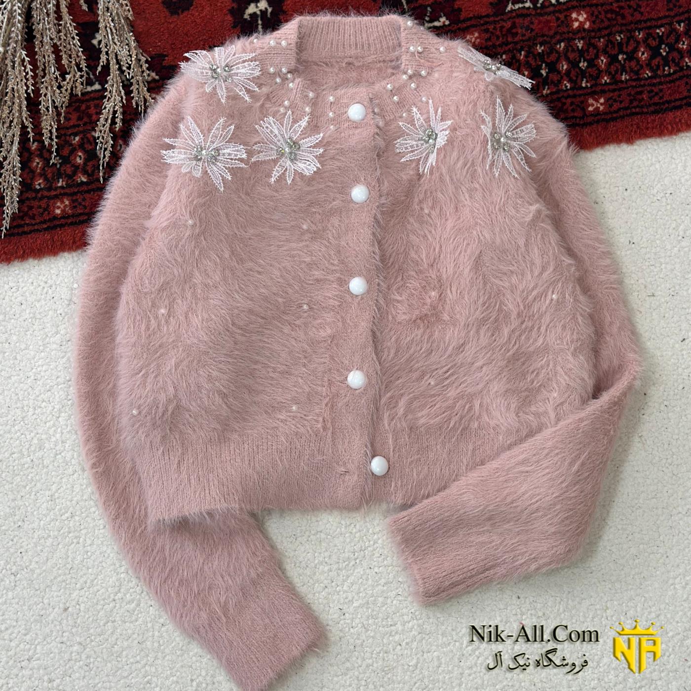ژاکت موهر گل کوتاه