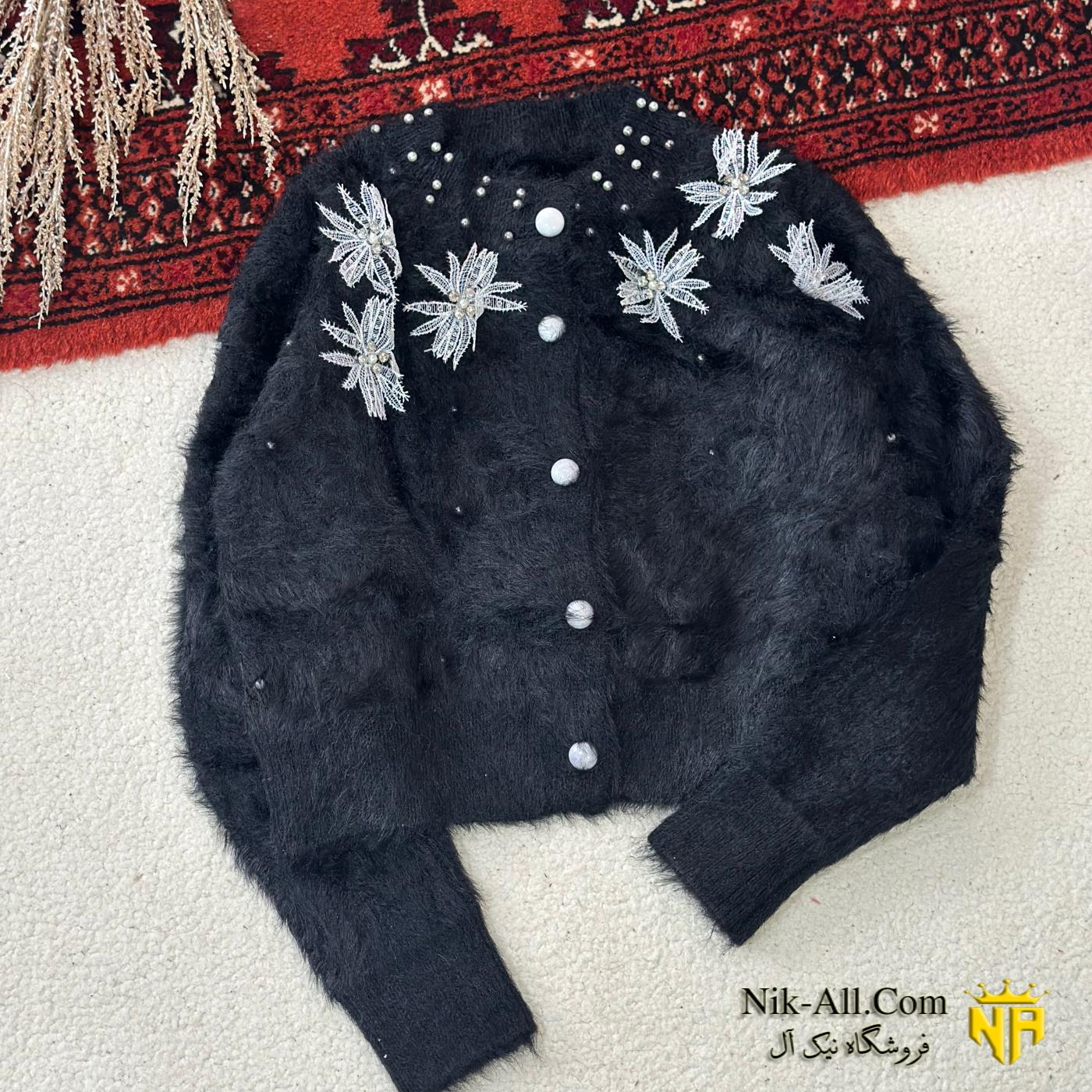 ژاکت موهر گل کوتاه