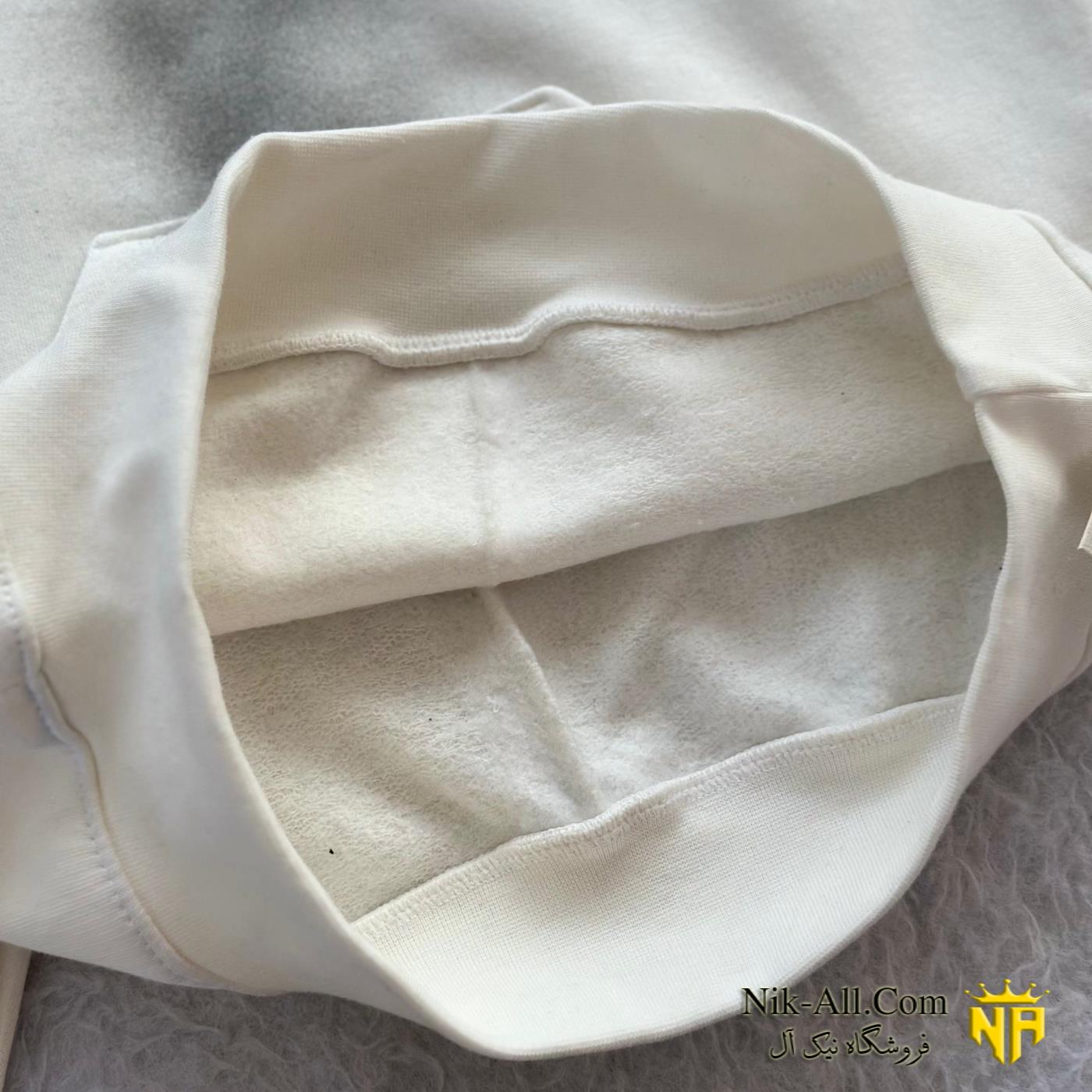 هودی اسپرت چاپ برجسته سفید