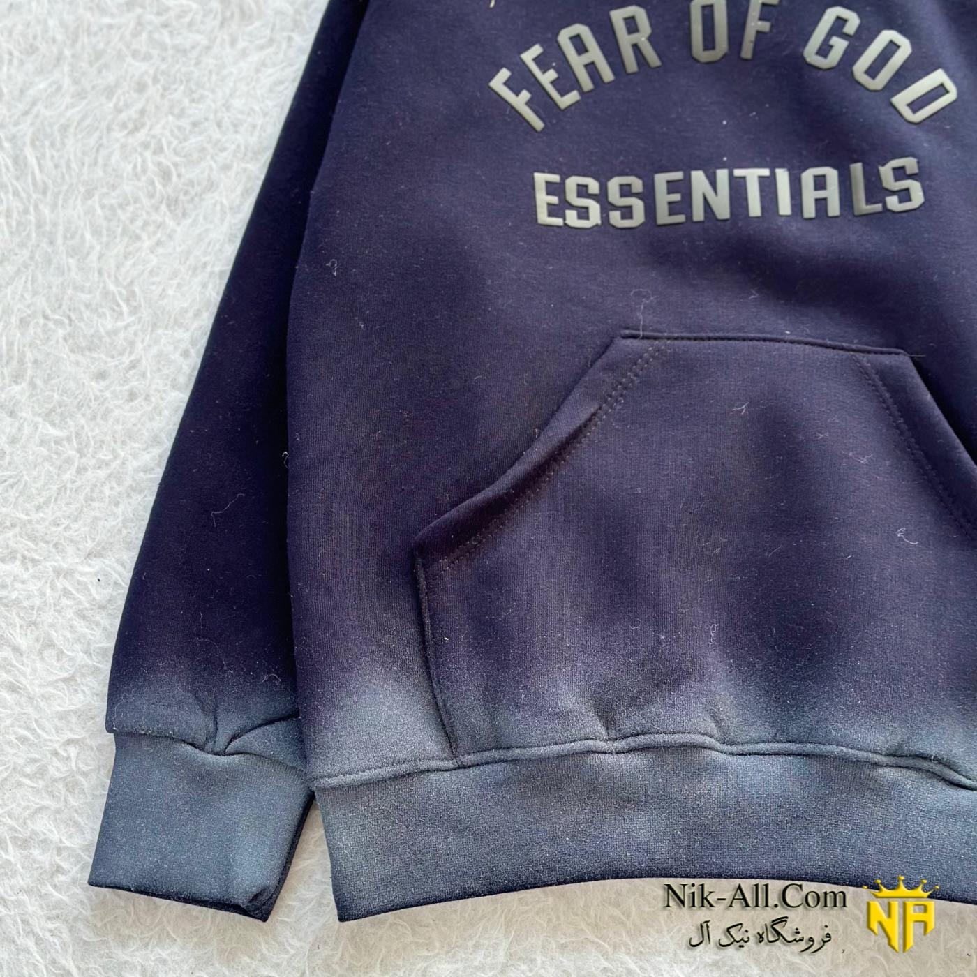 هودی اسپرت چاپ برجسته سرمه ای 