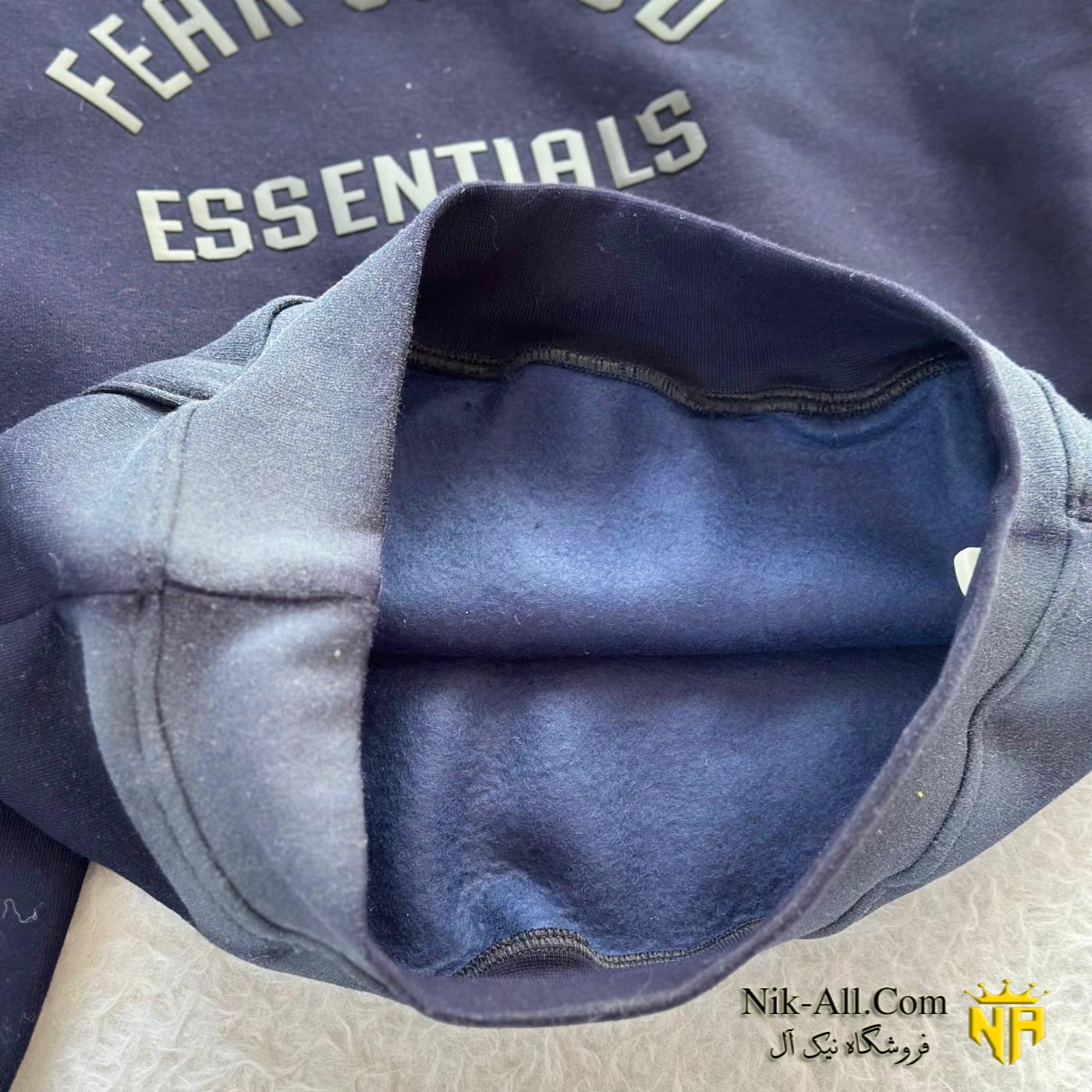 هودی اسپرت چاپ برجسته سرمه ای 