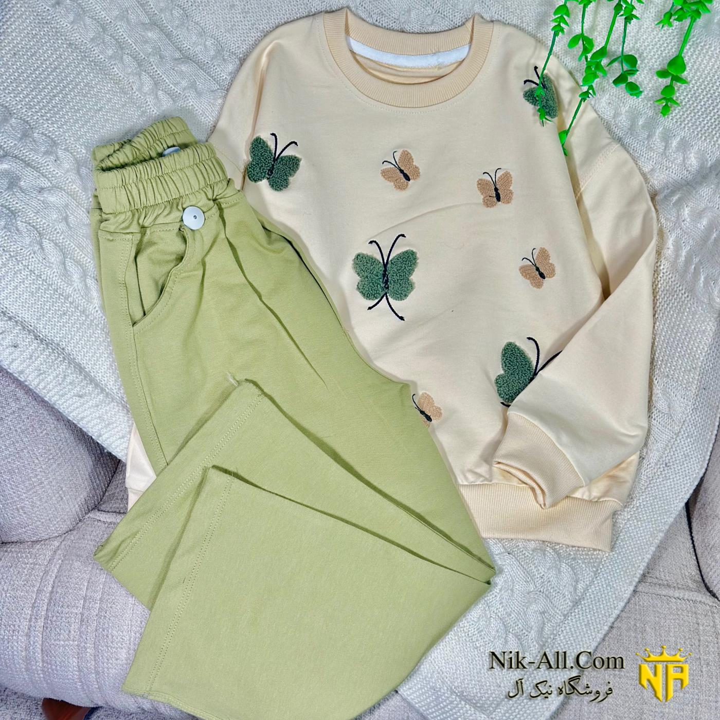 ست دخترانه شنل پروانه سایز 60